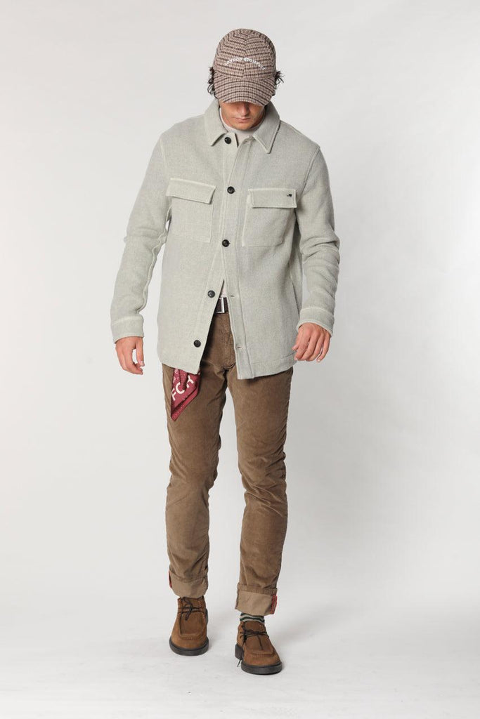 Steve man wool cloth overshirt with pockets - Mason's US