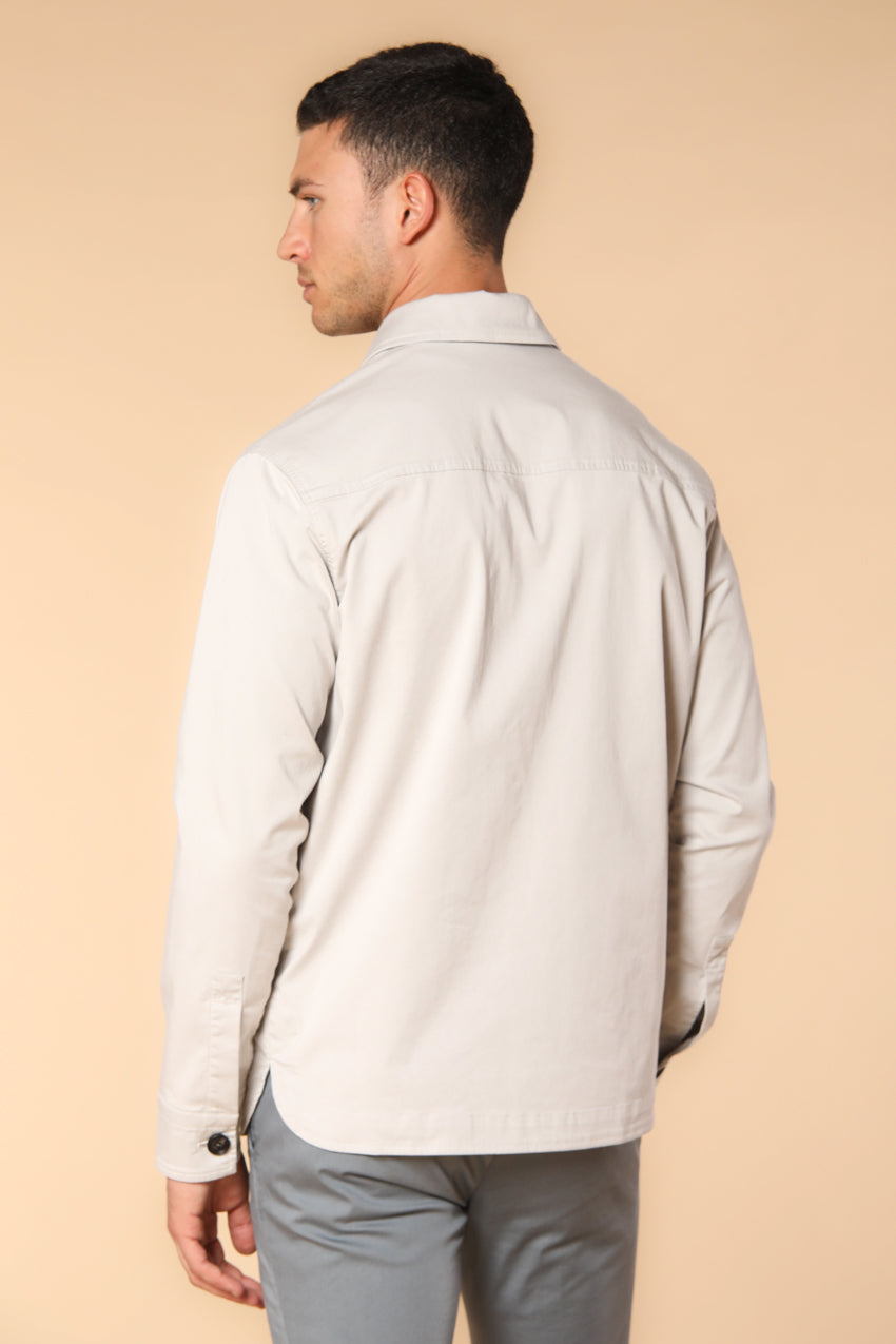 Williams overshirt uomo in raso tecno travel stretch