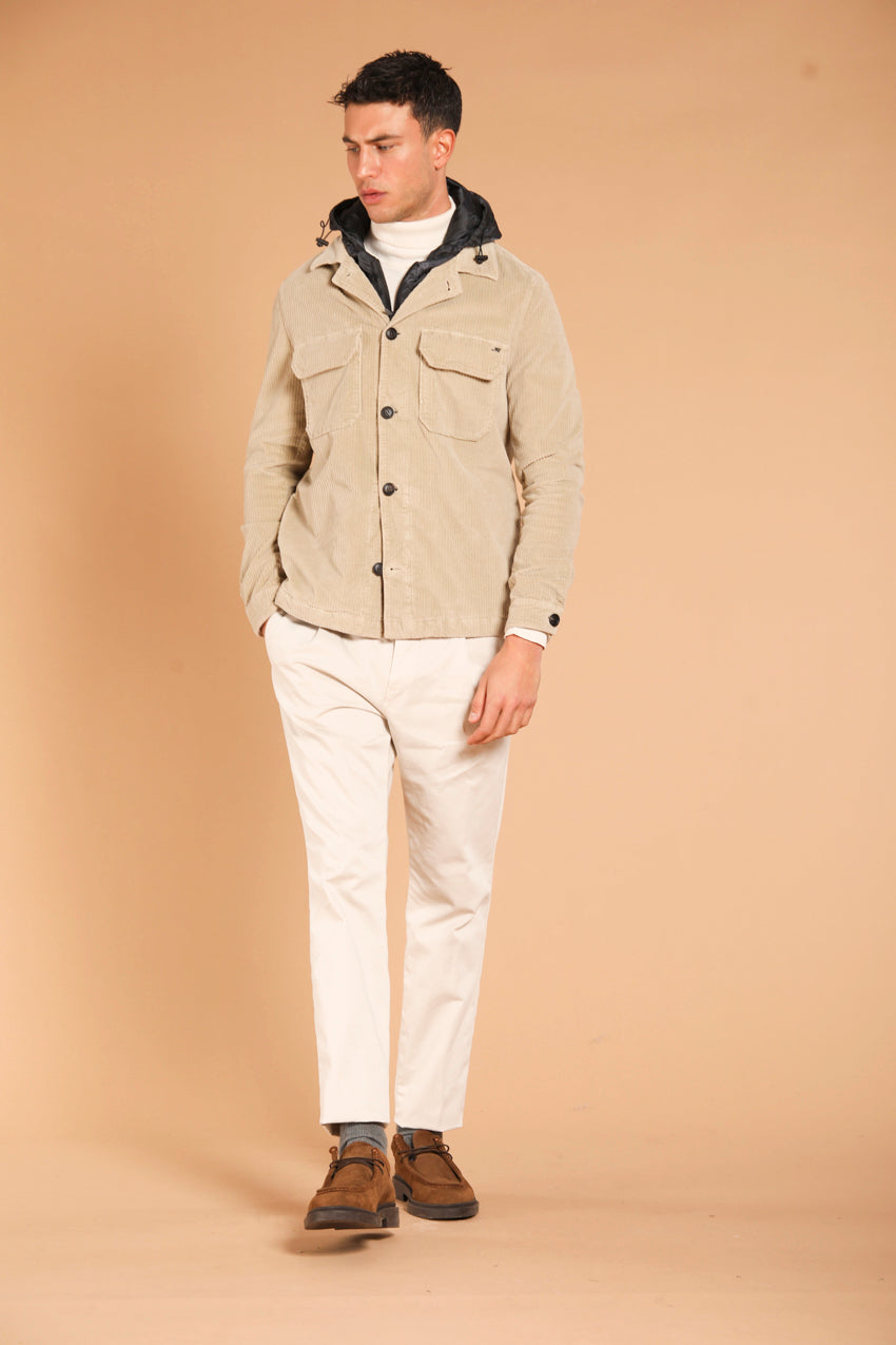 immagine 2 di field jacket uomo modello Winter Jacket in velluto, color ghiaccio fit slim di Mason's