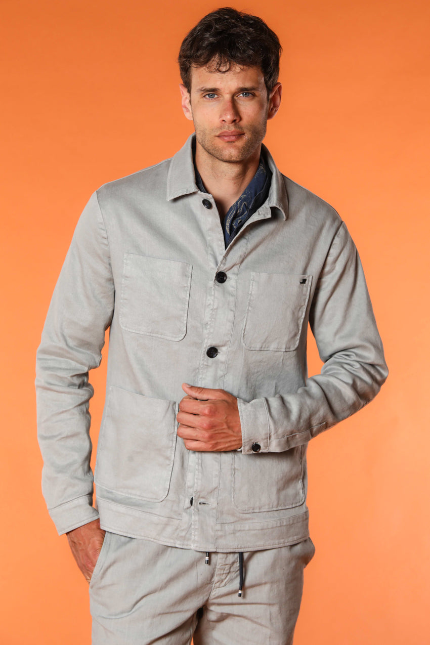 James Herren-Overshirt aus Leinen-Baumwoll-Twill