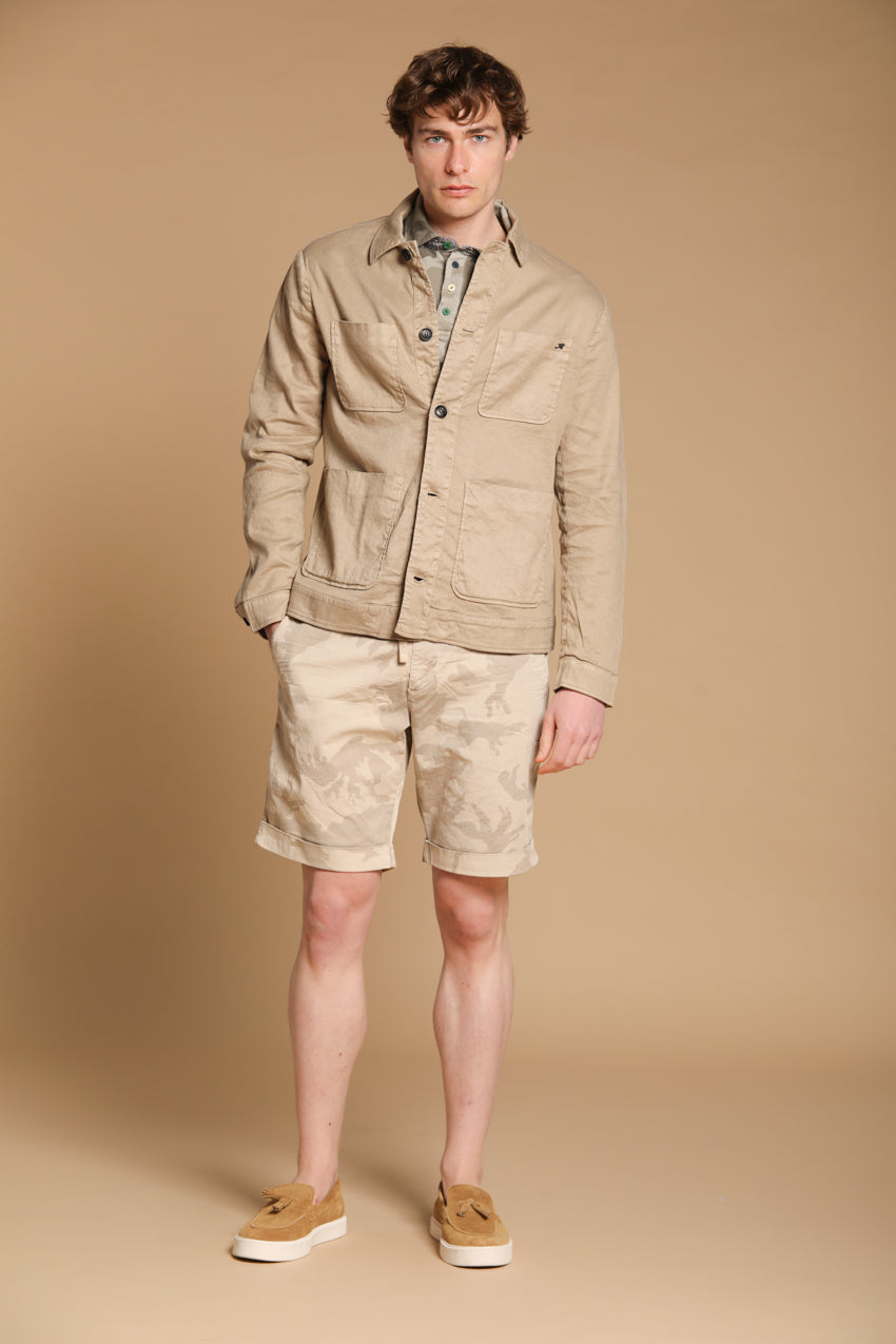 James Herren-Overshirt aus Leinen-Baumwoll-Twill