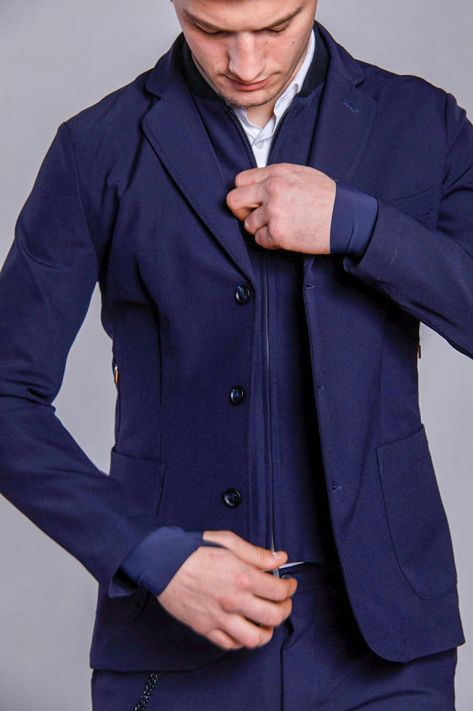 Tech Jacket man dynamic jersey blazer with front and underarms - Mason's US