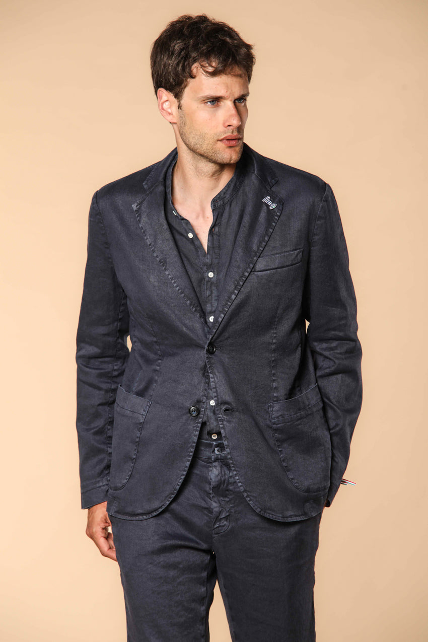 Da Vinci Summer Men's blazer in linen and cotton twill regular fit