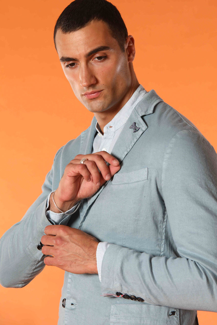 Da Vinci Summer blazer uomo in twill di lino e cotone