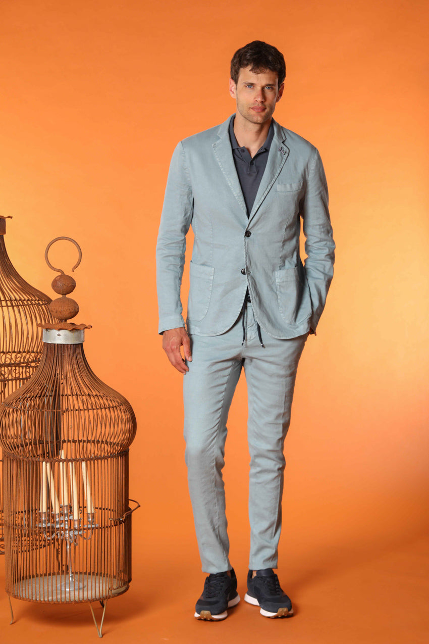 Da Vinci Summer blazer uomo in twill di lino e cotone