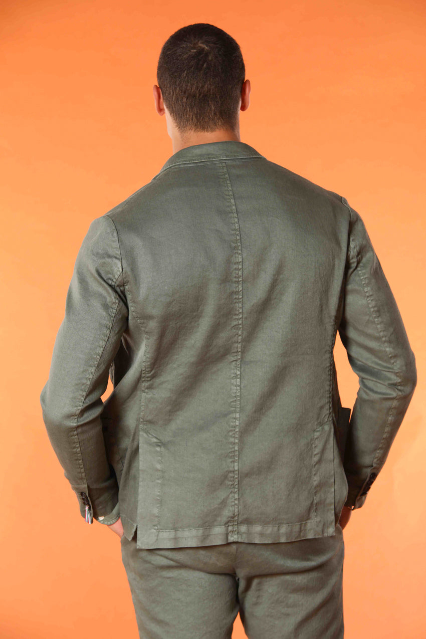 Da Vinci Summer blazer uomo in twill di lino e cotone
