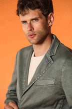Da Vinci Summer blazer uomo in twill di lino e cotone