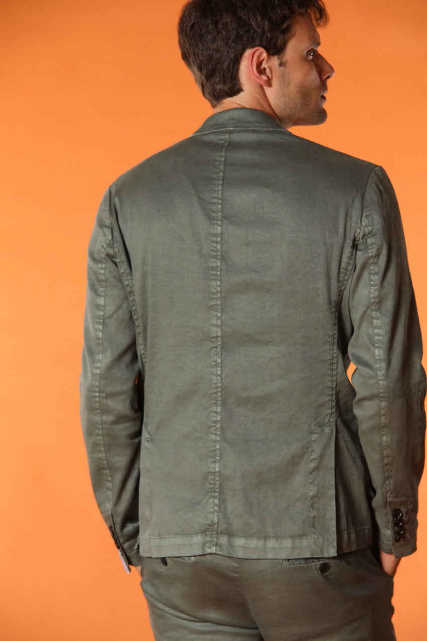 Da Vinci Summer blazer uomo in twill di lino e cotone