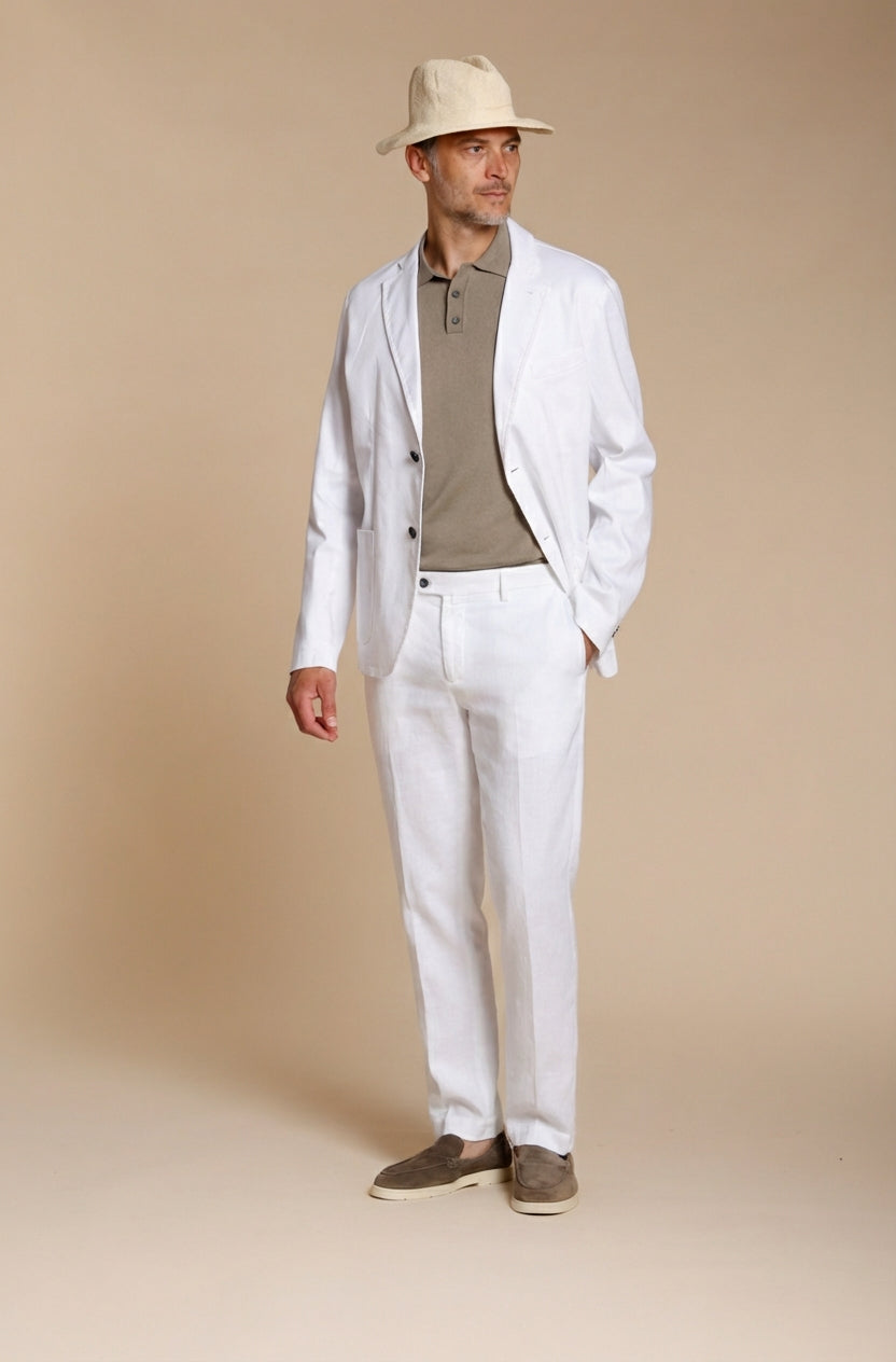 Da Vinci men's blazer in linen and cotton twill