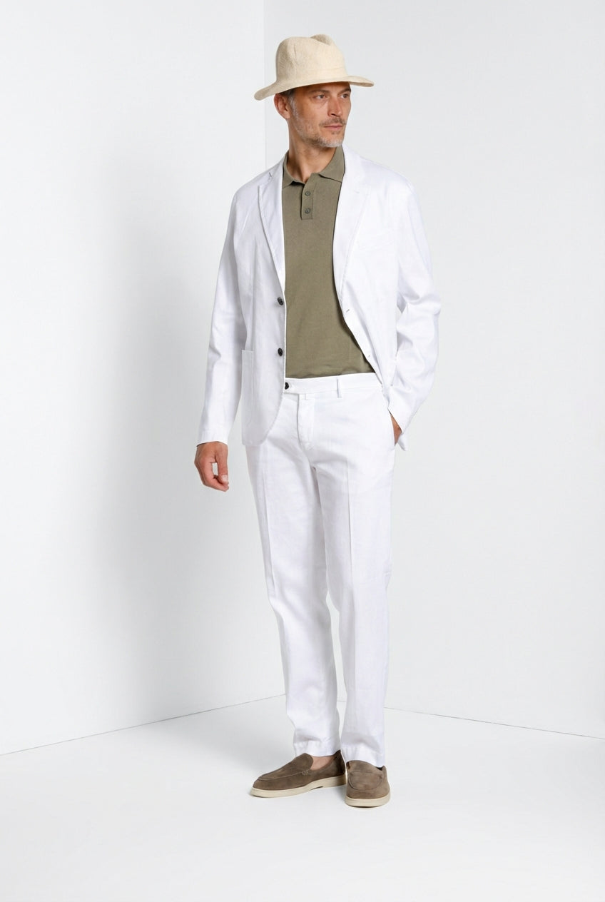 Da Vinci blazer hombre en twill de lino y algodón