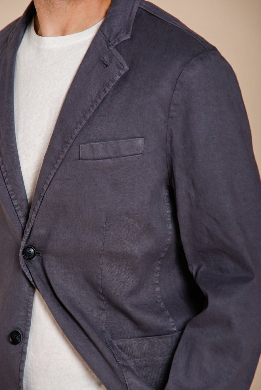 Da Vinci blazer hombre en sarga de lino y algodón