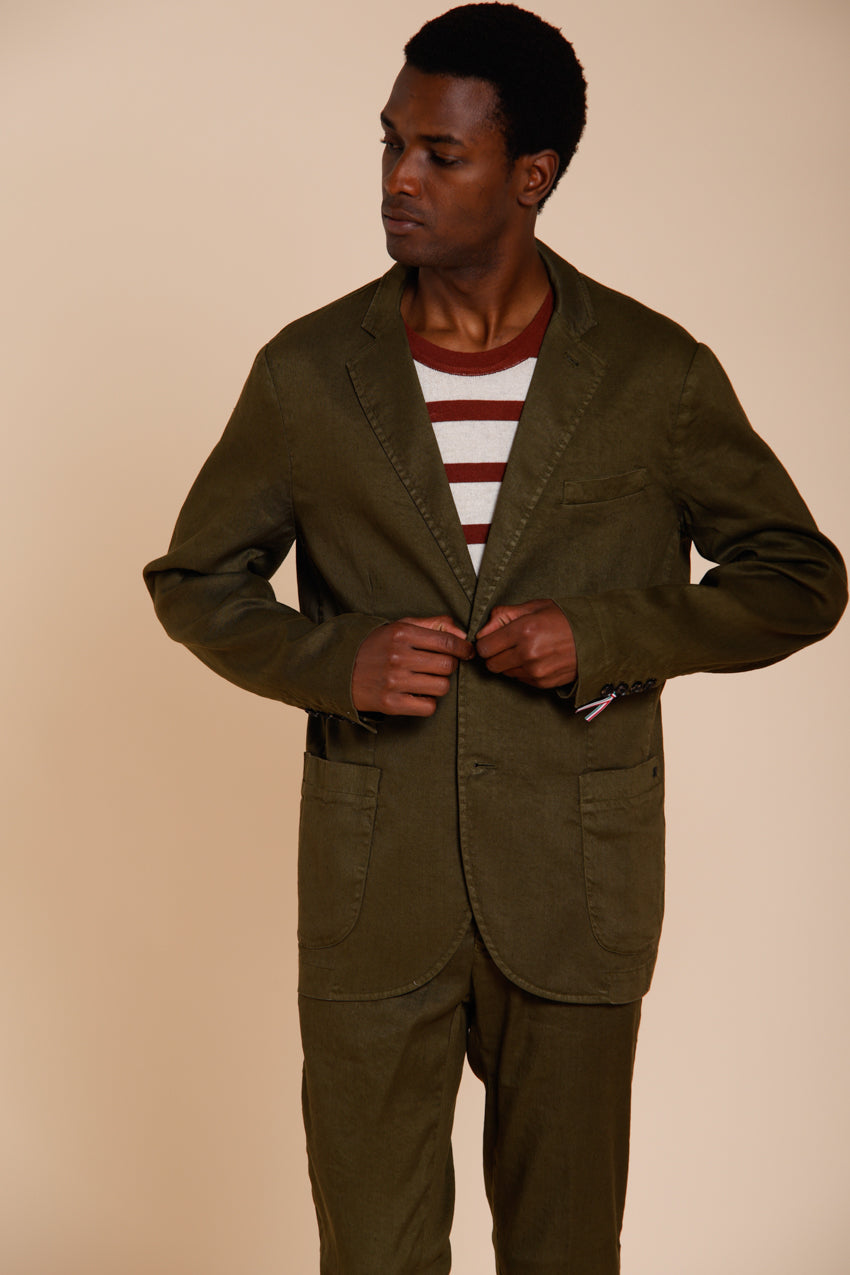 Da Vinci men's blazer in linen and cotton twill