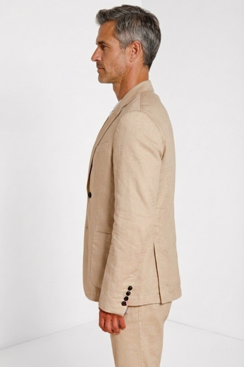 Da Vinci men's blazer in linen and cotton twill