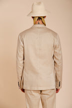 Da Vinci blazer uomo in twill di lino e cotone
