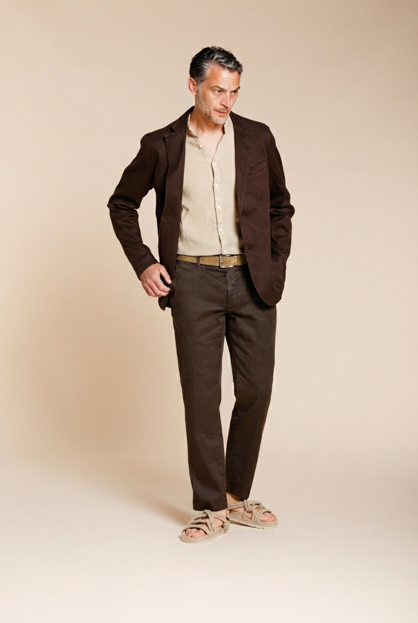 Da Vinci men's blazer in linen and cotton twill