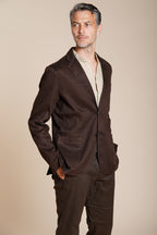 Da Vinci men's blazer in linen and cotton twill