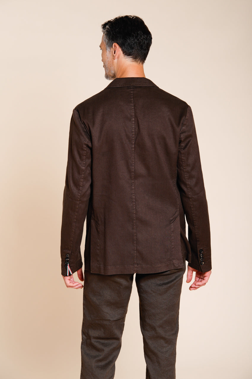 Da Vinci men's blazer in linen and cotton twill