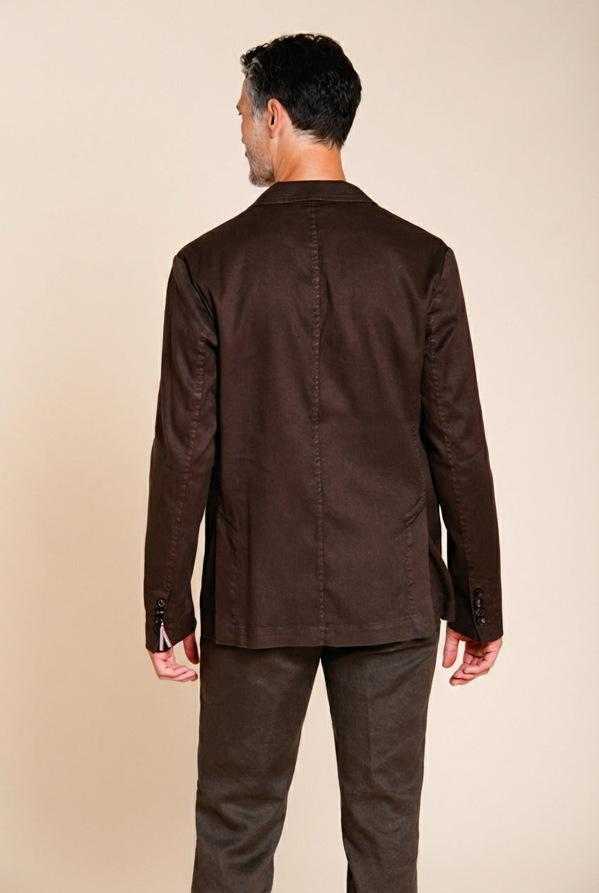 Da Vinci men's blazer in linen and cotton twill