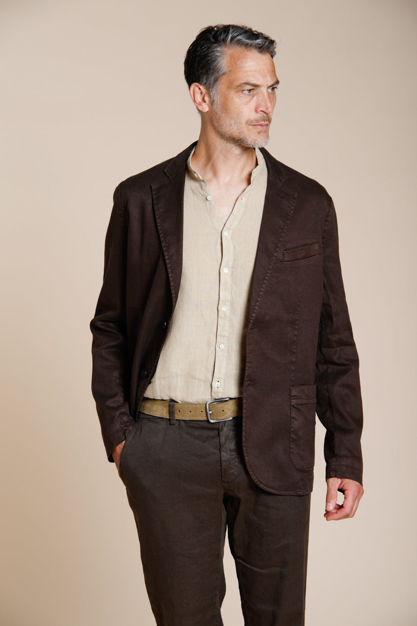 Da Vinci men's blazer in linen and cotton twill