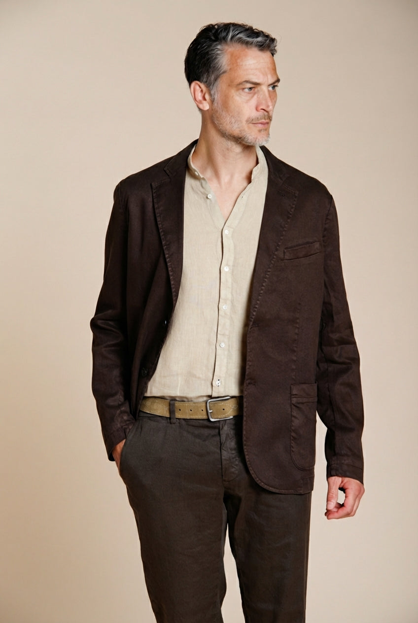 Da Vinci men's blazer in linen and cotton twill