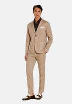 Da Vinci blazer uomo in twill di lino e cotone