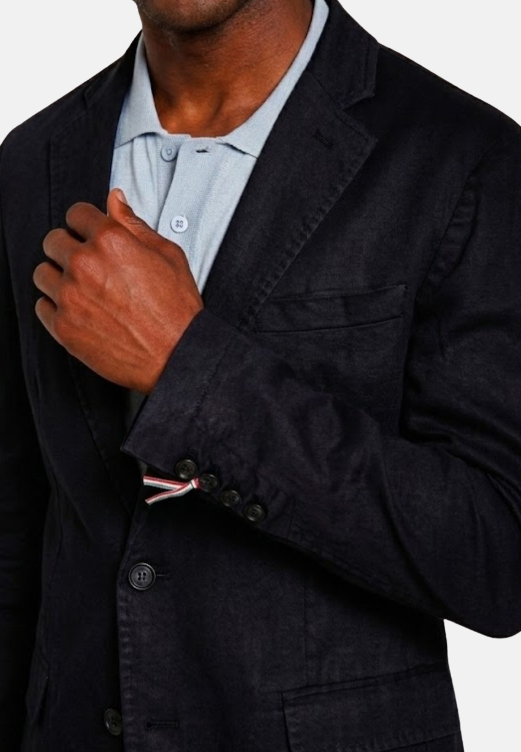 Da Vinci blazer hombre en twill de lino y algodón