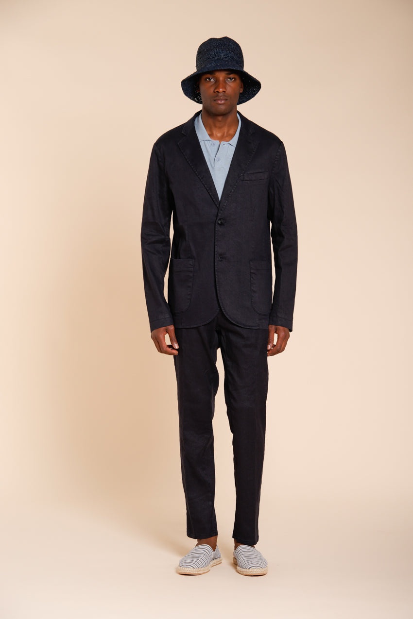 Da Vinci blazer hombre en twill de lino y algodón
