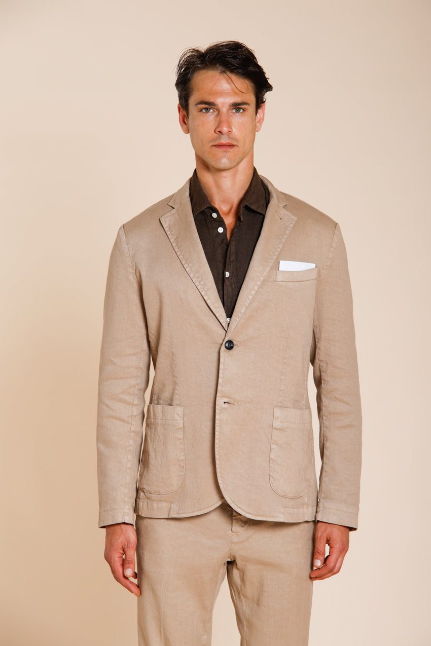 Da Vinci men's blazer in linen and cotton twill