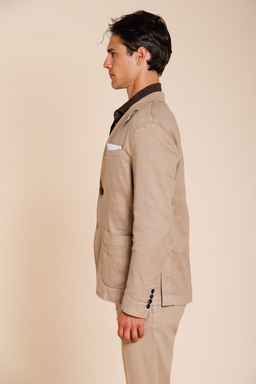 Da Vinci men's blazer in linen and cotton twill