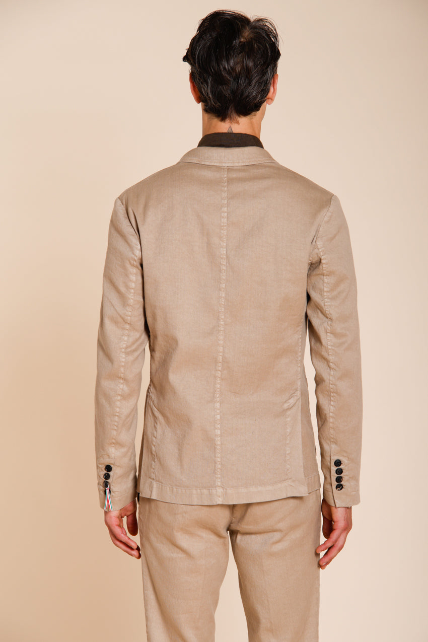 Da Vinci men's blazer in linen and cotton twill