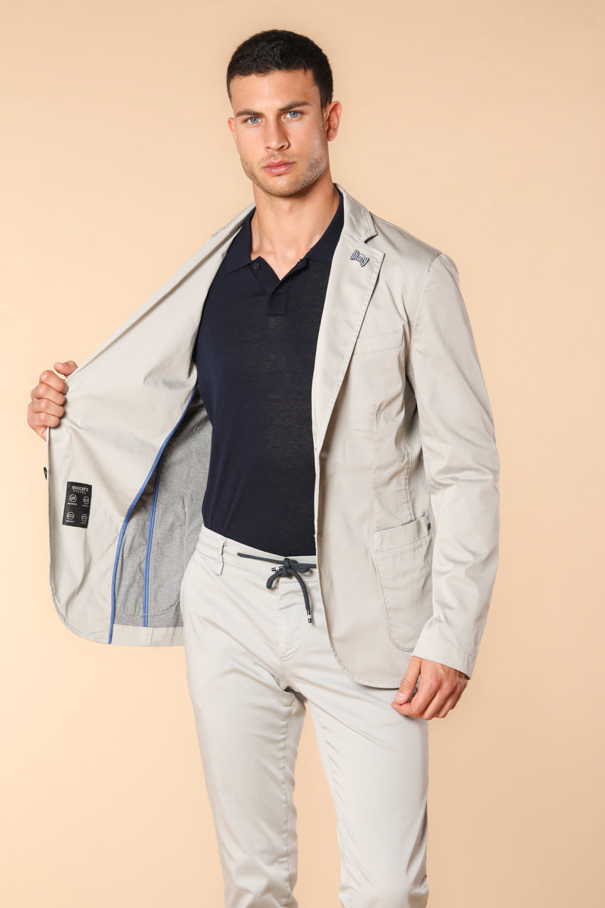 Da Vinci Travel Blazer Herren aus technischem Satin Travel Stretch mit Details 