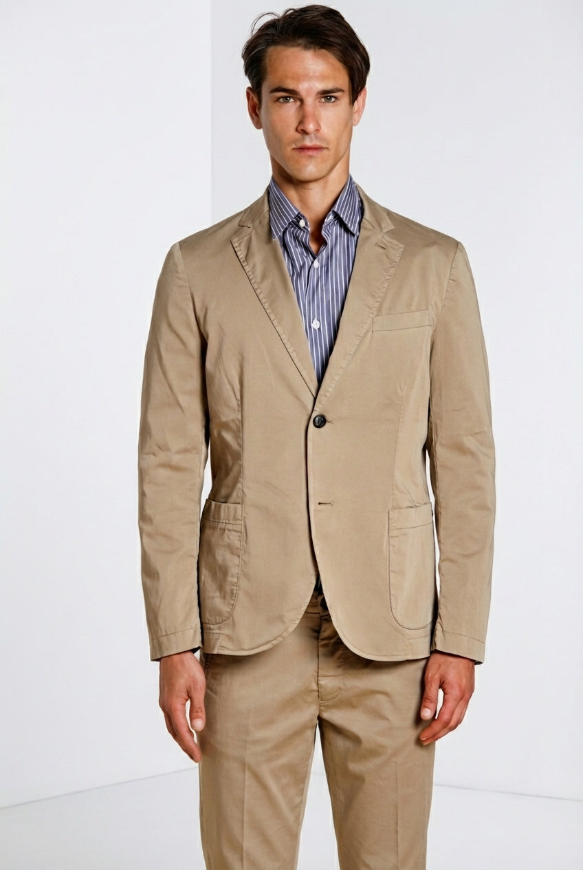 Da Vinci Travel men's blazer in technical travel stretch satin