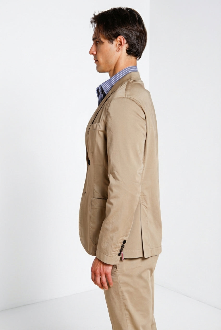 Da Vinci Travel men's blazer in technical travel stretch satin