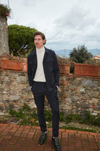 Firenze overshirt uomo foderata in lana unita