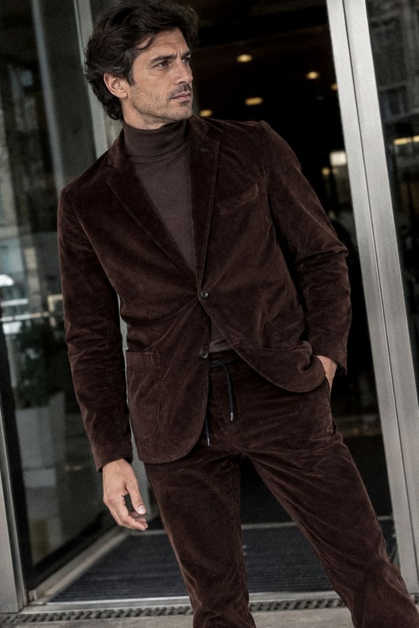 Tiziano blazer uomo in velluto 500 righe