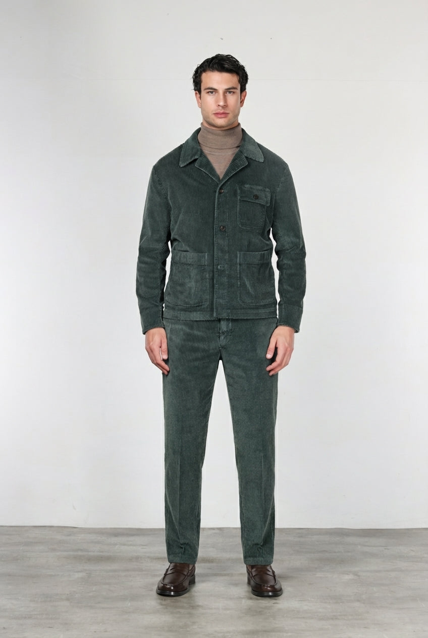 Work Jacket men’s overshirt in wide-wale velvet