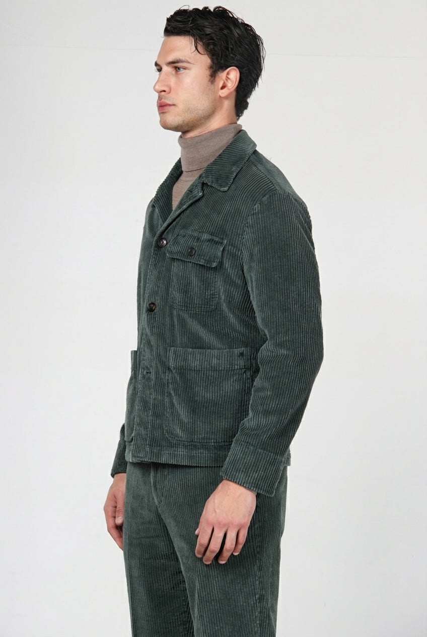 Work Jacket men’s overshirt in wide-wale velvet