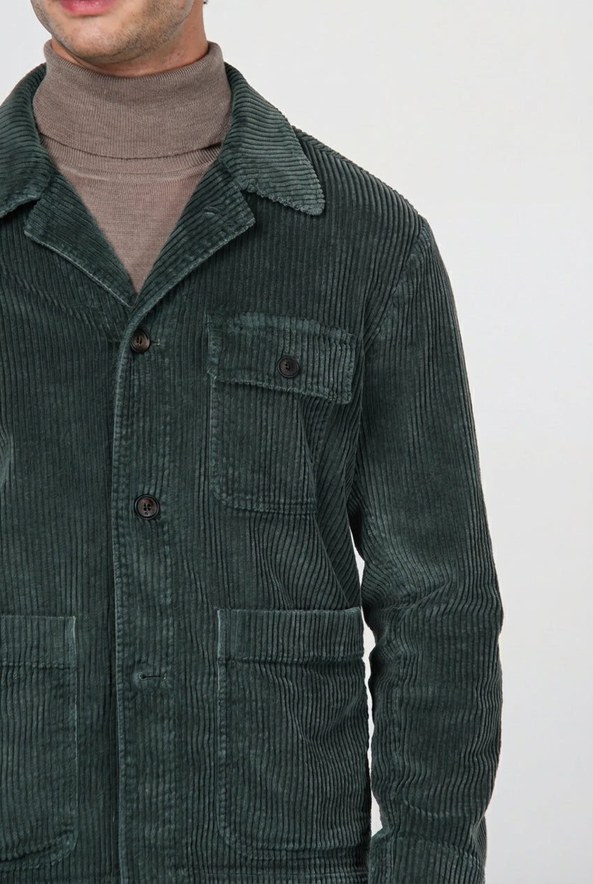 Work Jacket men’s overshirt in wide-wale velvet