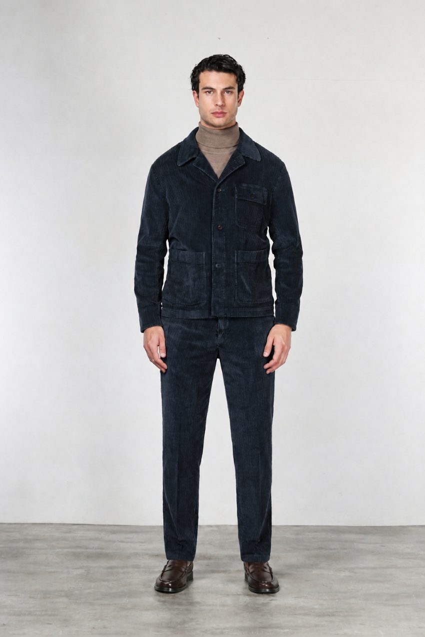 Work Jacket overshirt uomo in velluto a costa larga