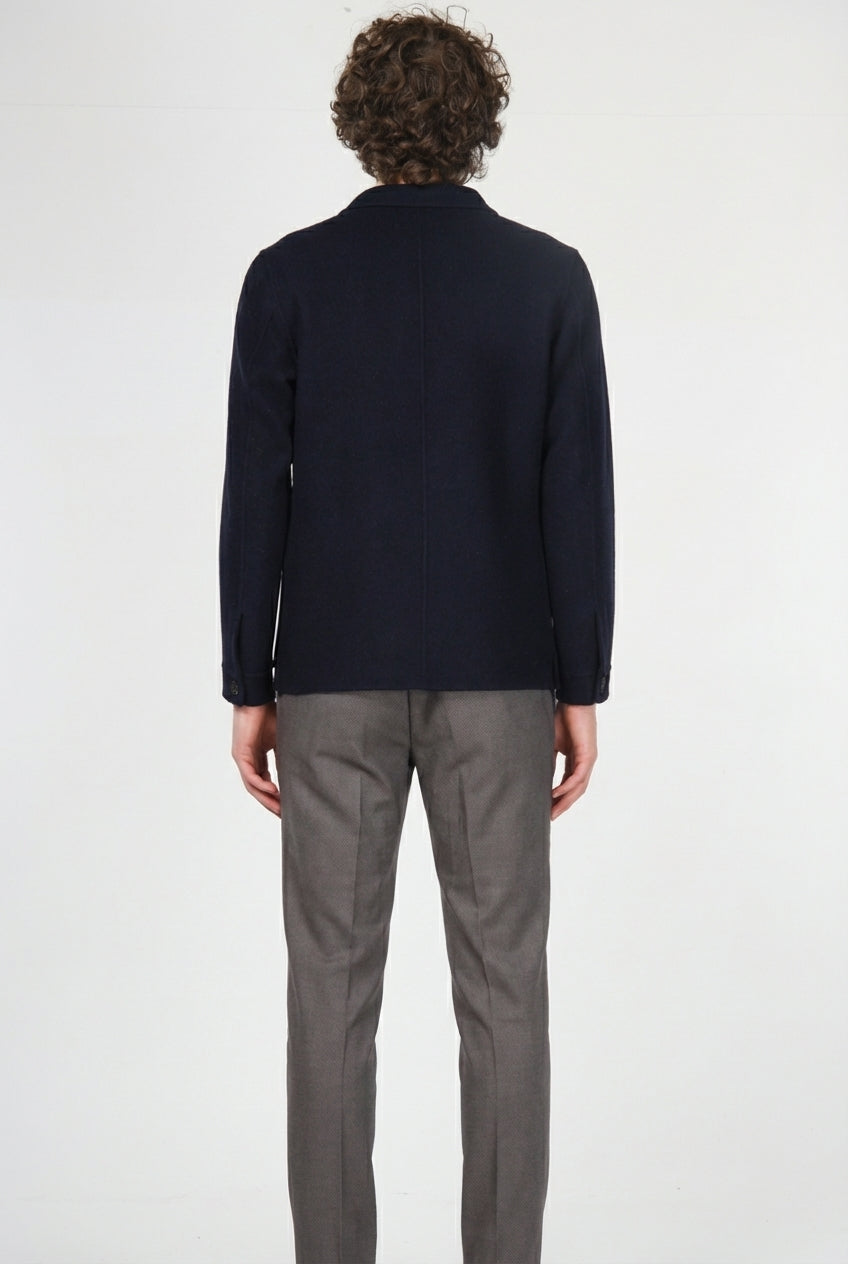 California Field Jacket uomo in lana fantasia galles