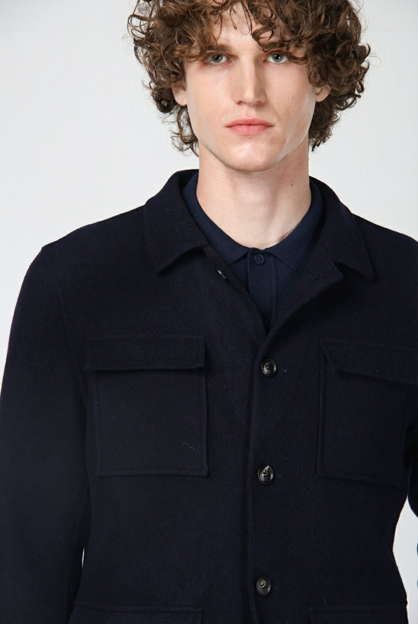 California Field Jacket uomo in lana fantasia galles