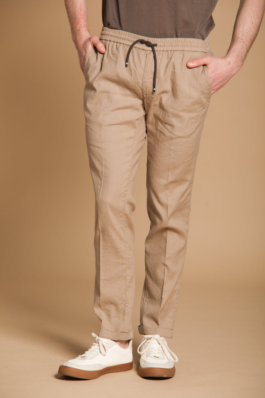 New York Sack men's chino pants in lightweight linen and cotton fabric regular fit