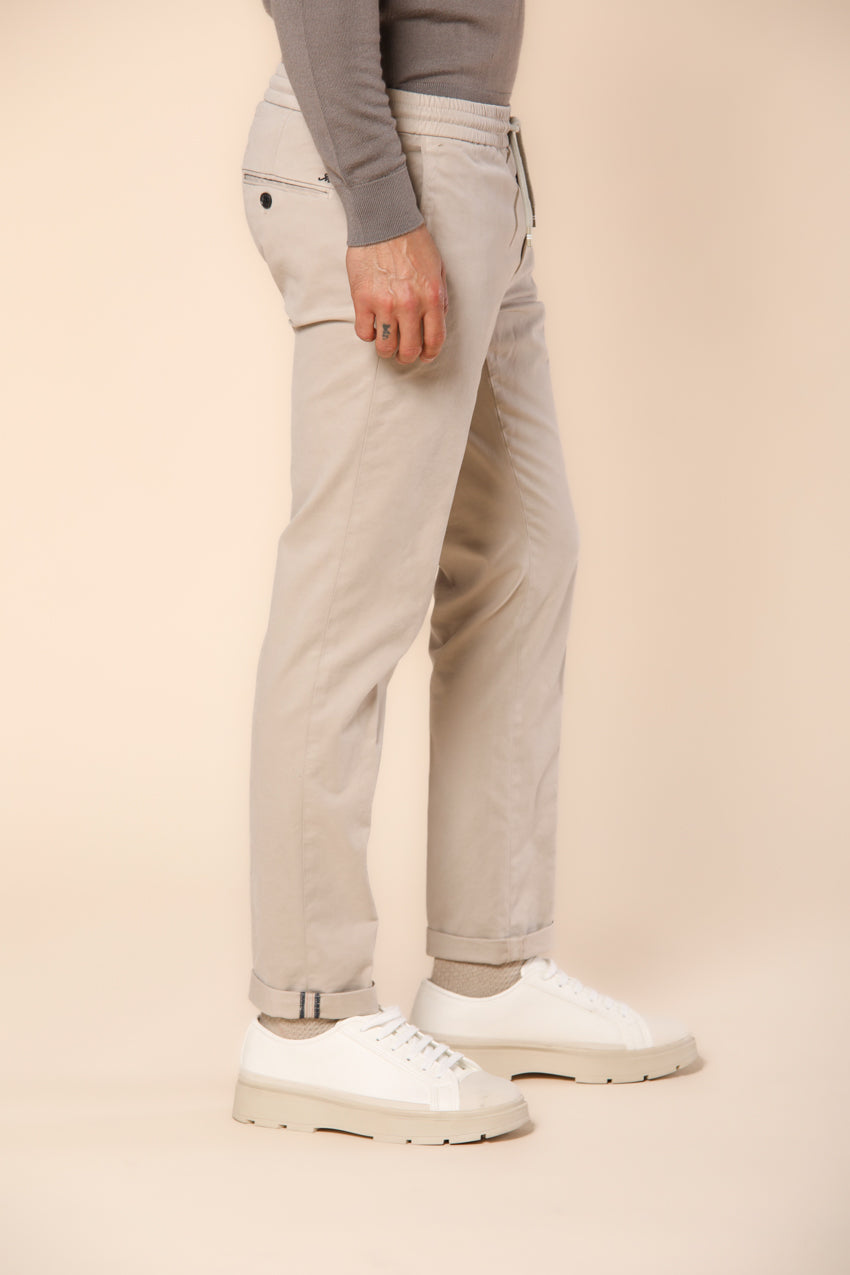 New York Sack pantalon chino jogger homme en coton modal stretch coupe régulière