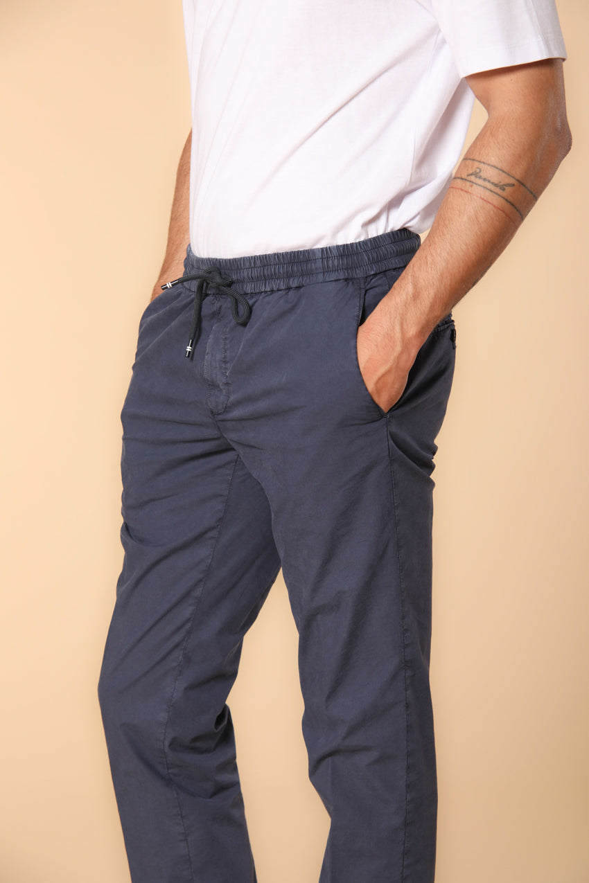 New York Sack pantalone chino uomo in tela paracadute in cotone e tencel regular fit