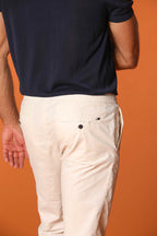 New York Sack men's chino pants in cotton and tencel parachute fabric regular fit