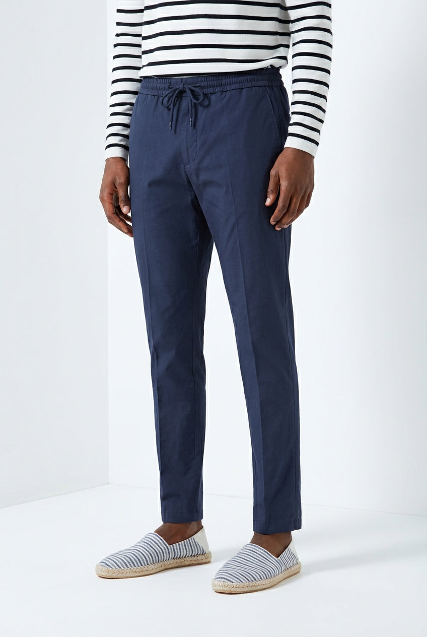 New York Sack men's chino jogger pants in parachute lyocell and cotton canvas regular fit