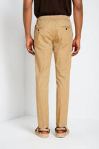 New York Sack men's chino jogger pants in lyocell and cotton parachute canvas regular fit