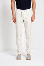 New York Sack pantalon chino jogger homme en toile parachute lyocell et coton regular fit