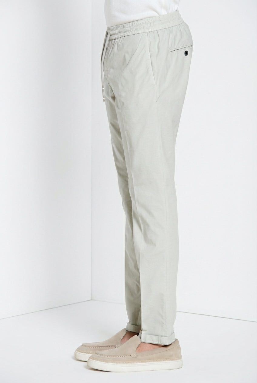 Milano Jogger Travel men's chino pants in technical travel stretch satin extra slim fit