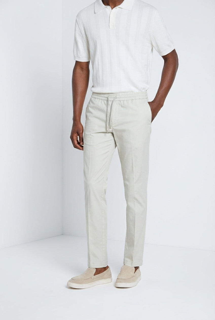 New York Sack pantalon chino jogger homme en toile parachute lyocell et coton regular fit